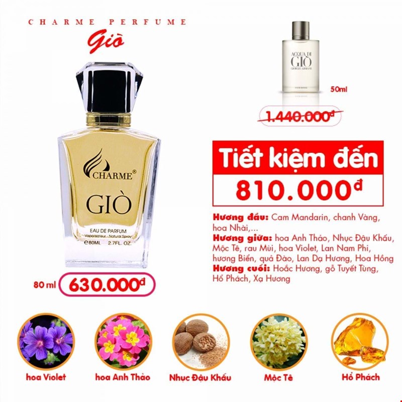 Charme Giò với kiểu dáng sang trọng, mạnh mẽ.