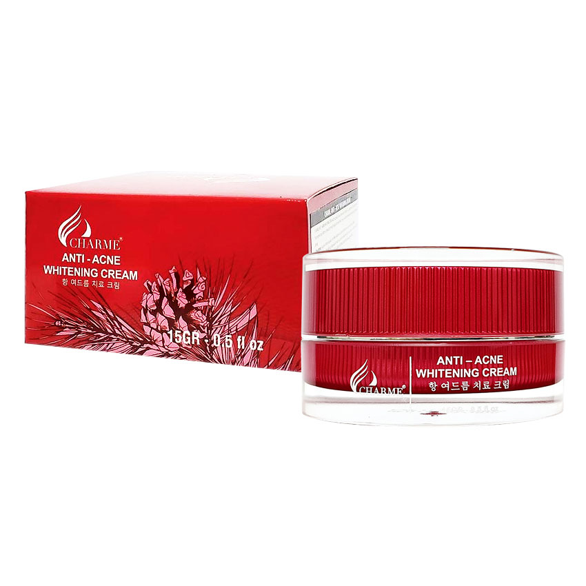 KEM TRỊ MỤN TRẮNG DA THÔNG ĐỎ CHARME ANTI –ACNE WHITENING CREAM 15G