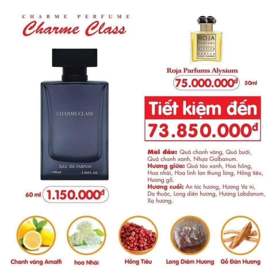 NƯỚC HOA NAM CHARME CLASS 60ML