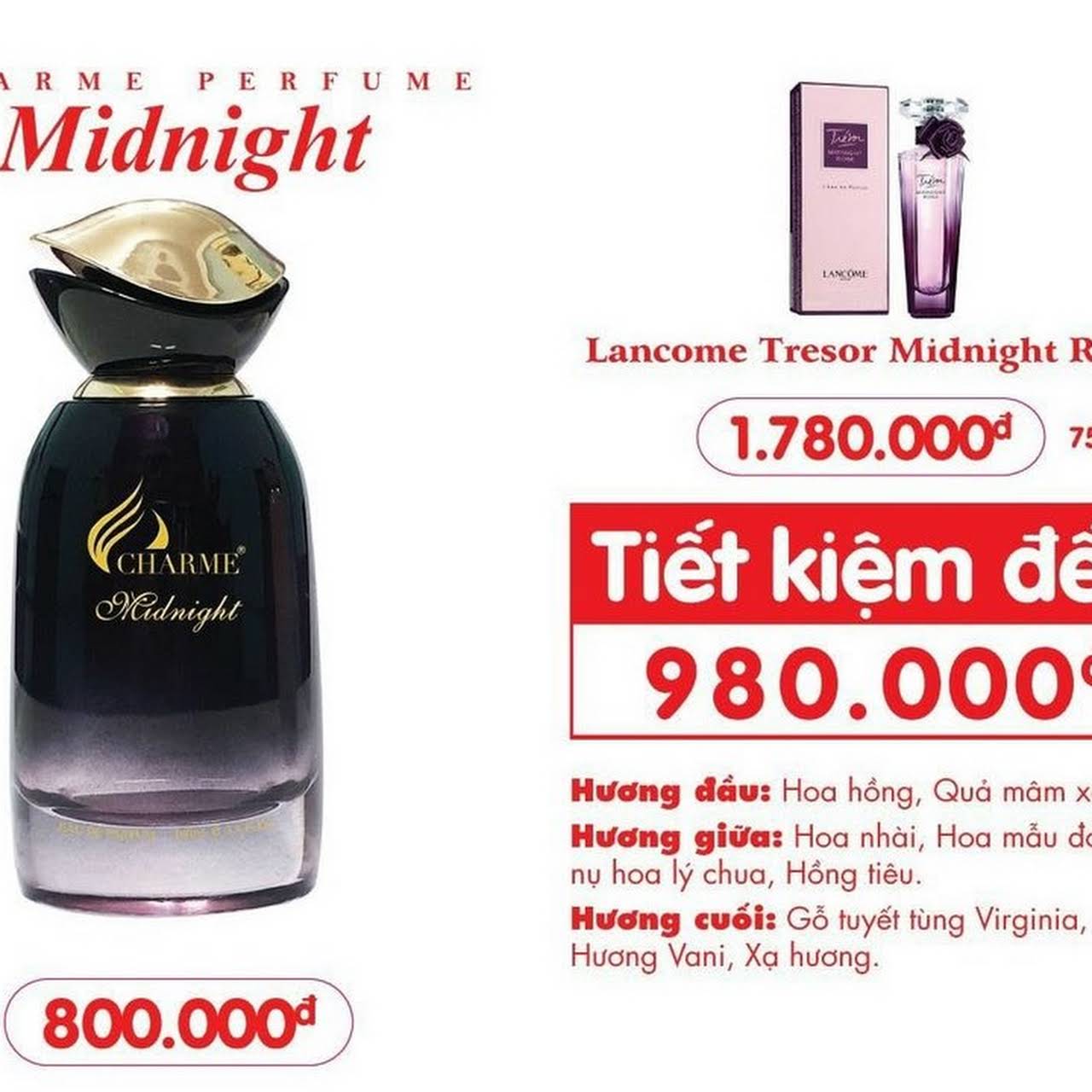 NƯỚC HOA NỮ CHARME MIDNIGHT 100ML