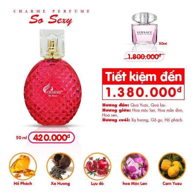 NƯỚC HOA NỮ CHARME SO SEXY 50ML