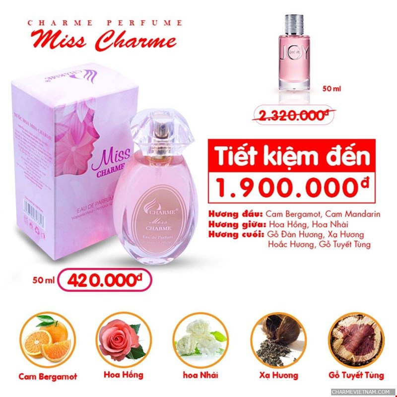 NƯỚC HOA NỮ MISS CHARME 50ML