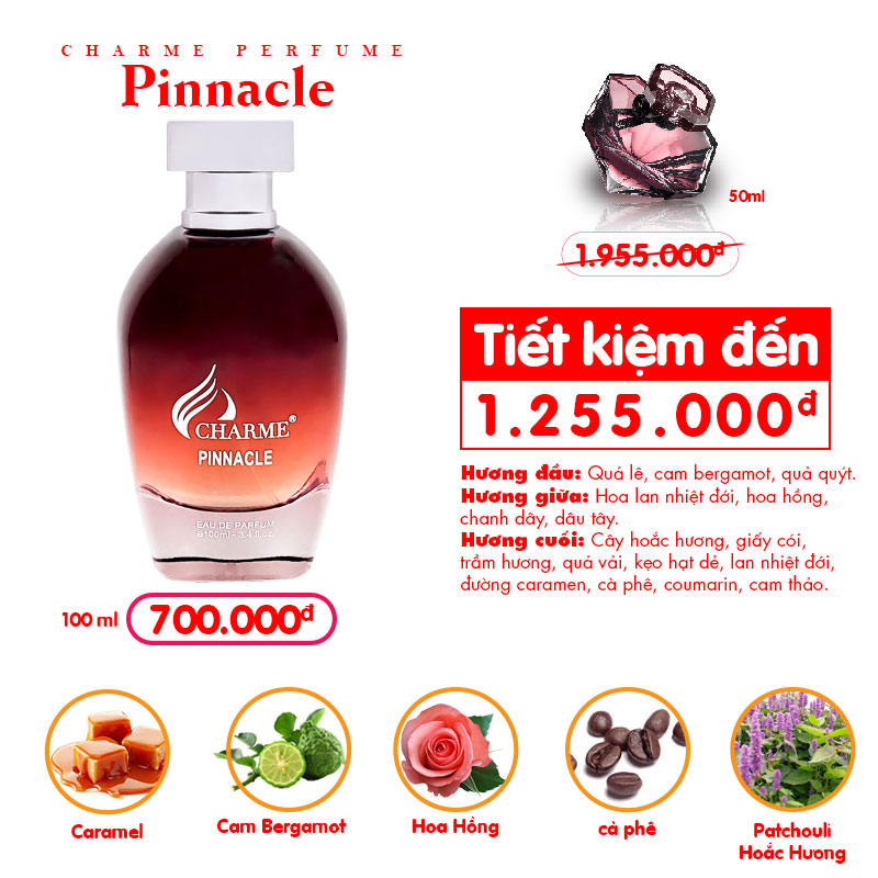 NƯỚC HOA NỮ CHARME PINNACLE 100ML