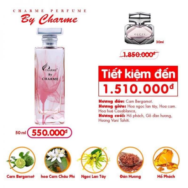 NƯỚC HOA NỮ CHARME BY CHARME 50ML