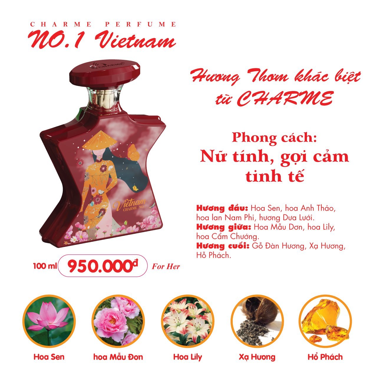  NƯỚC HOA NỮ CHARME NO. 1 VIỆT NAM