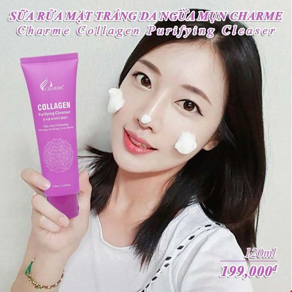 Sữa Rửa Mặt Charme Collagen Purifying 120ml