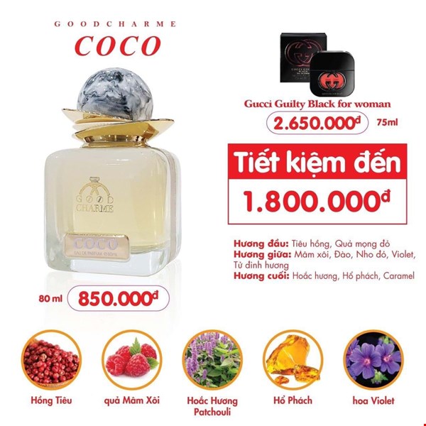 Good Charme Coco Trắng 80ml