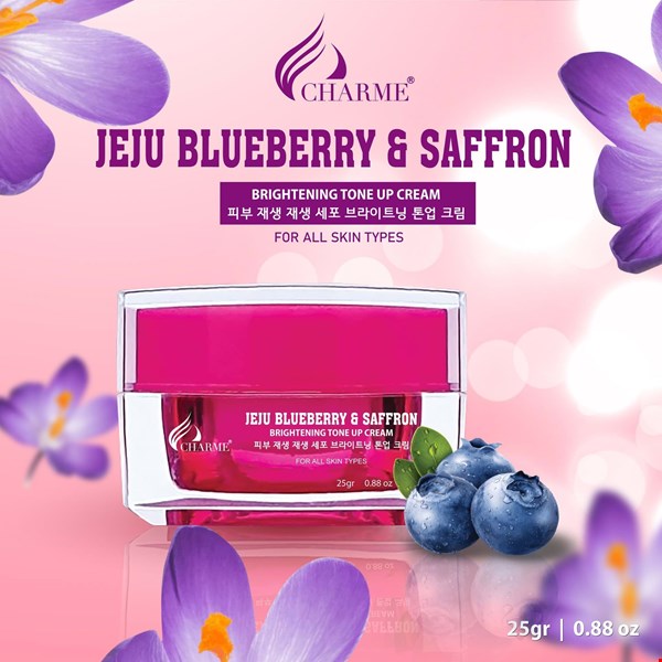 Kem Dưỡng Trắng Da Chống Lão Hóa Charme Jeju Blueberry & Saffron 25g