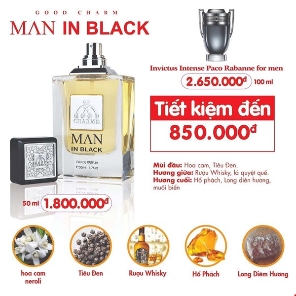 Good Charme Man In Black 50ml